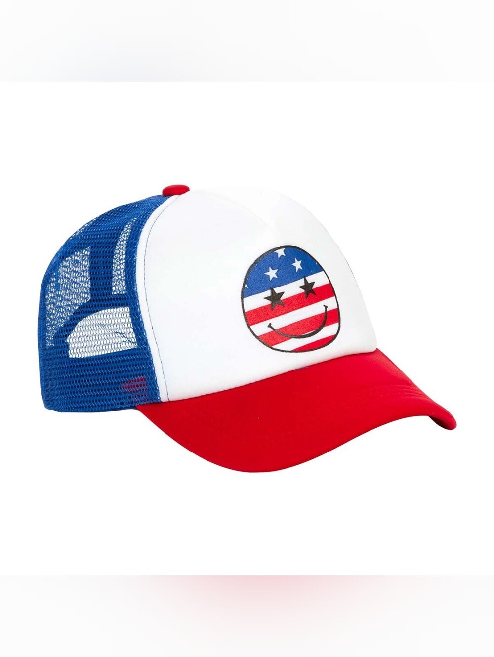 Patriotic Smiley Face Trucker Cap